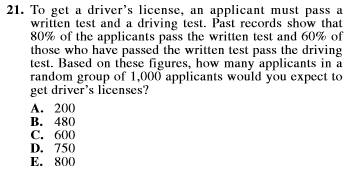 act prep math probability item 21